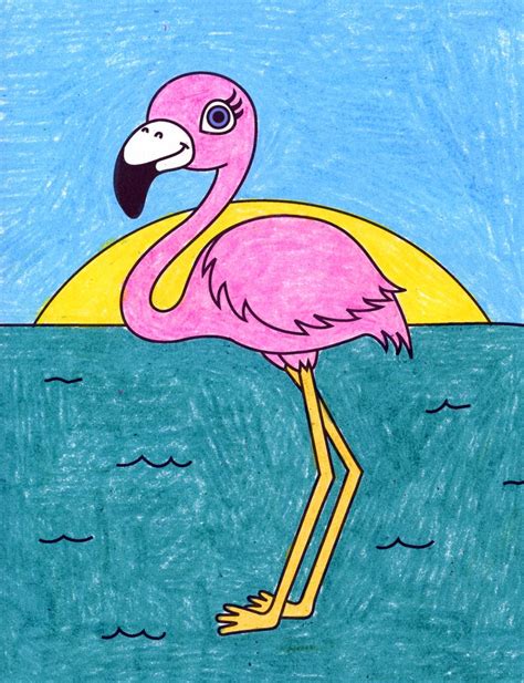 How To Draw A Flamingo Easy