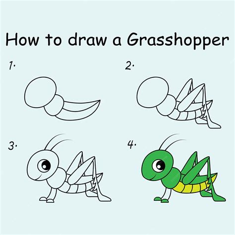 How To Draw A Grasshopper Easy