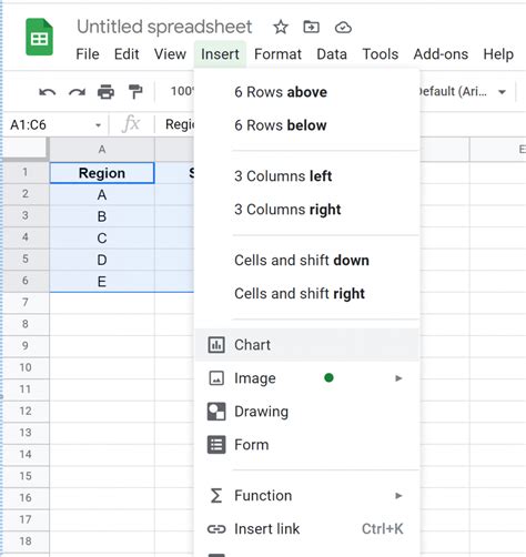 how to draw a horizontal line in google sheets
