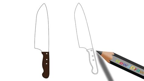 How To Draw A Knife Easy