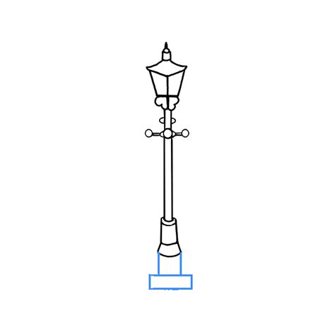 Sketch of street lamp stock illustration. Illustration of