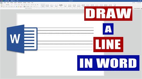how to draw a line in words