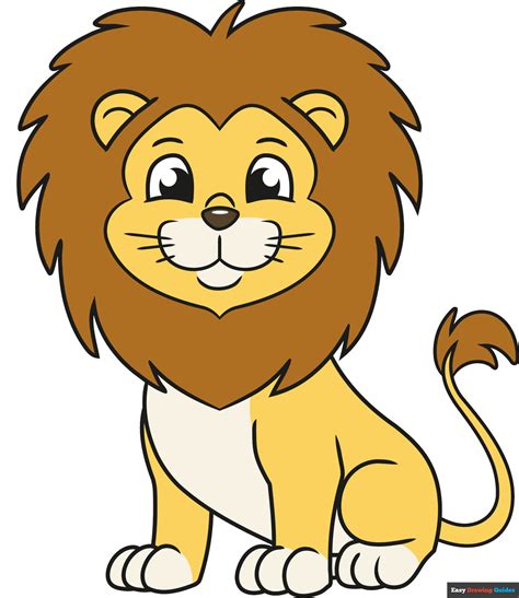how to draw a lion cartoon