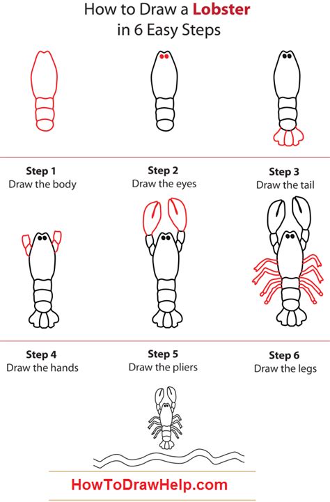 Are you hungry? Then why not learn how to draw a lobster