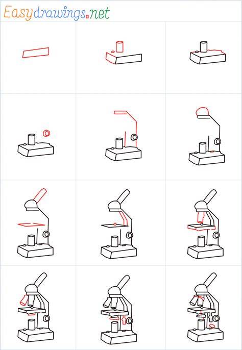 How to Draw a Microscope Really Easy Drawing Tutorial