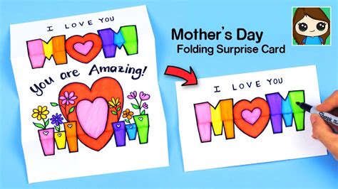 how to draw a mother's day card art hub