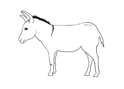 how to draw a mule for kids