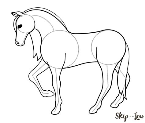 How To Draw A Mustang Horse Step By Step