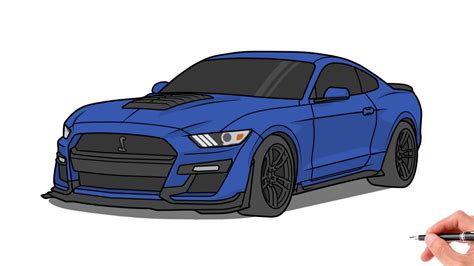 how to draw a mustang video