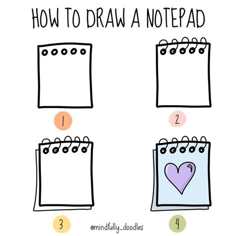 how to draw a notepad