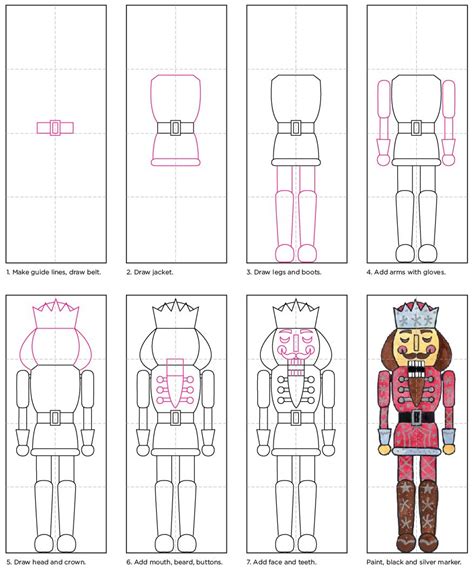 How To Draw A Nutcracker Step By Step