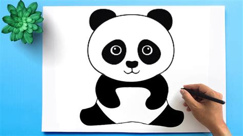 how to draw a panda easy