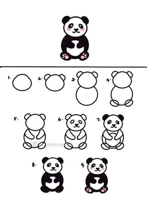how to draw a panda for beginners