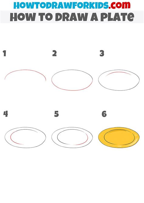 How To Draw a Plate Step By Step For Kids YouTube
