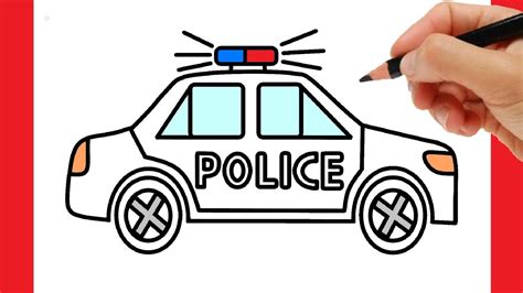 How to draw a police car 2 EASY & SLOWLY step by step for