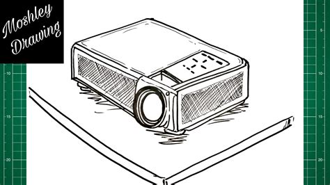 How To Draw A Projector Step By Step