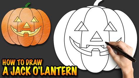 How to draw a Jack o'Lantern a Halloween Pumpkin Easy