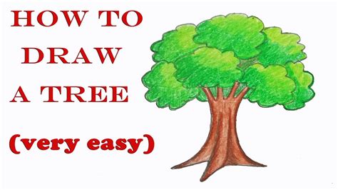 how to draw a quick and easy tree