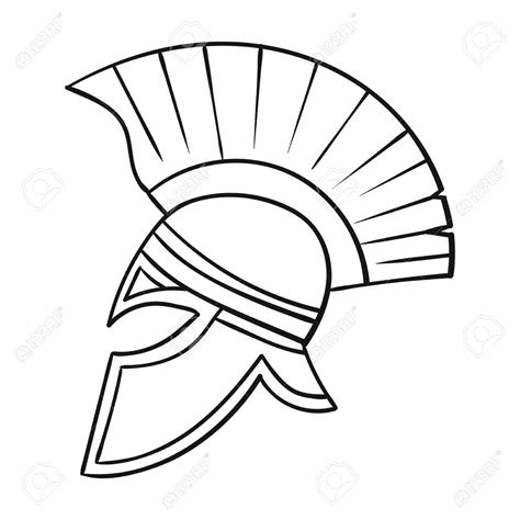 Trojan Or Spartan Gladiator Warrior Helmet Stock