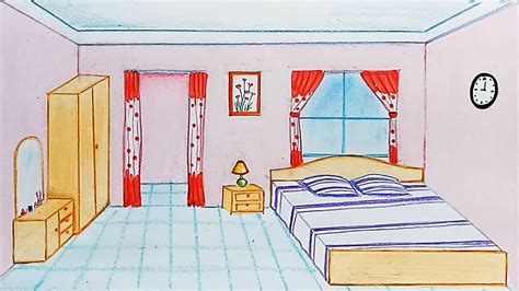 How To Draw A Simple Bedroom