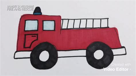 How To Draw A Simple Fire Engine