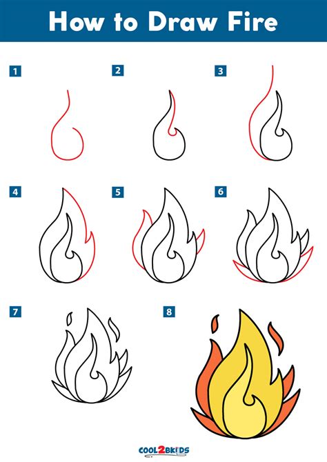 how to draw a simple flame