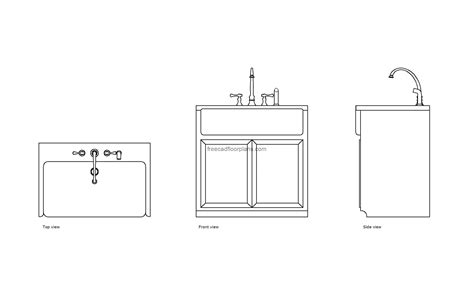 How To Draw A Sink In Cad