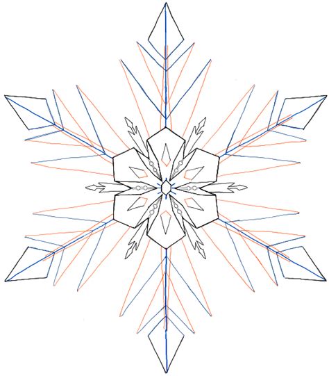How To Draw A Snowflake From Frozen