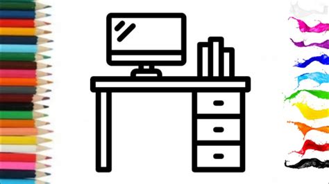 how to draw a study table