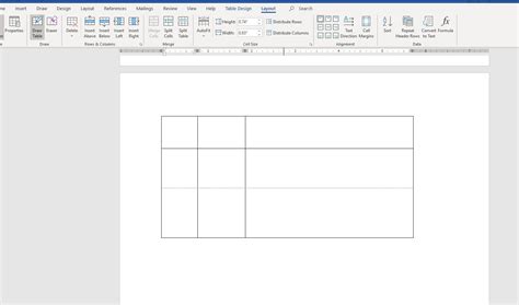 How To Draw A Table In Word Document