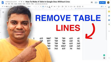 how to draw a table without lines in word