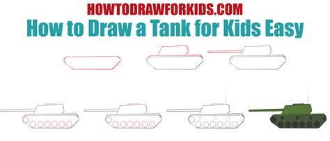 How to Draw a Tank Easy Drawing Art