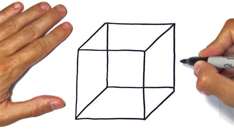 how to draw a three cube