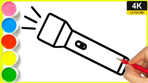 How To Draw A Torch Easy