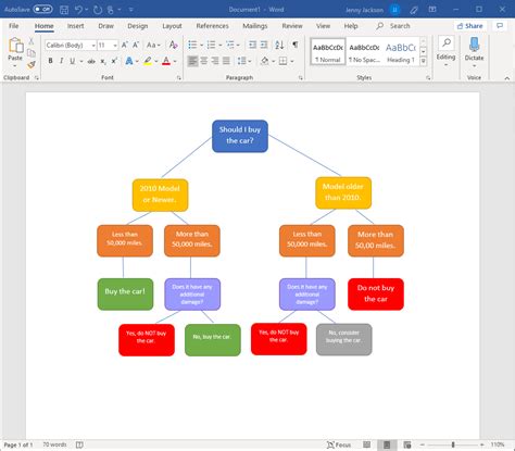 how to draw a tree diagram on microsoft word