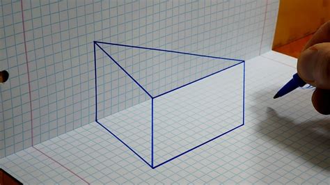 How To Draw A Triangular Prism On Graph Paper