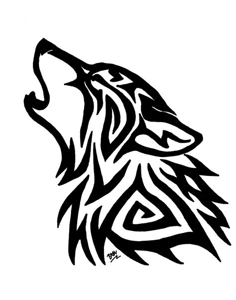 Tribal wolf by on deviantART