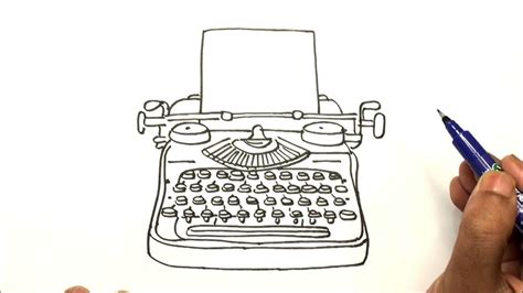 How To Draw A Typewriter Easy