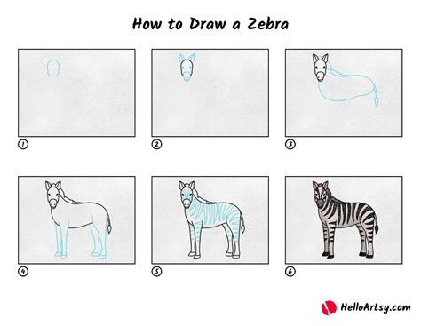 How To Draw A Zebra In Easy Way