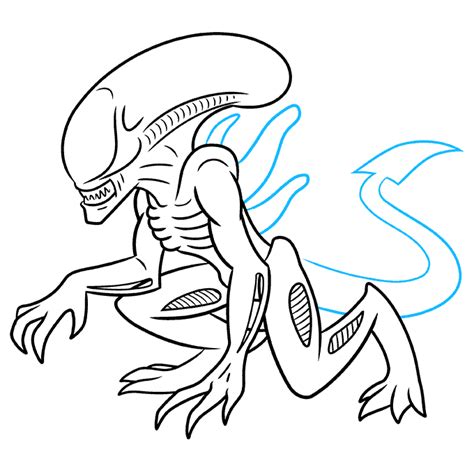 how to draw alien xenomorph