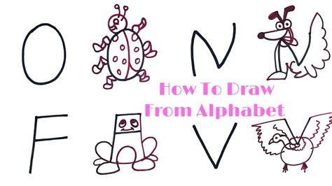 Drawing animals from the Animal Alphabet list Alphabet