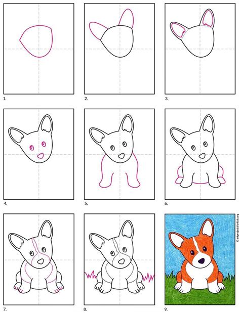 how to draw a dog