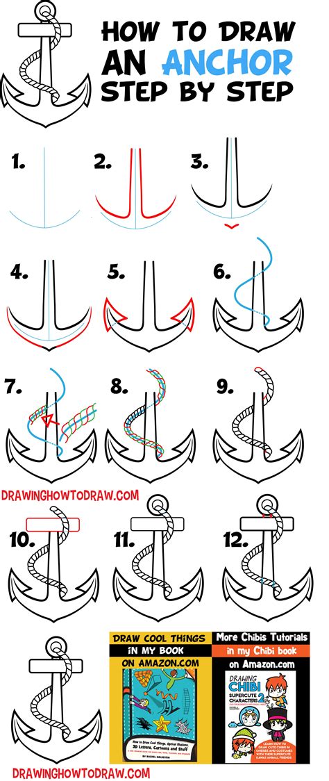 How to Draw an Anchor (Step by Step Pictures) Cool2bKids