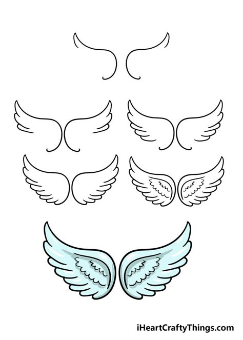 Easy Angel Wings Drawing at GetDrawings Free download