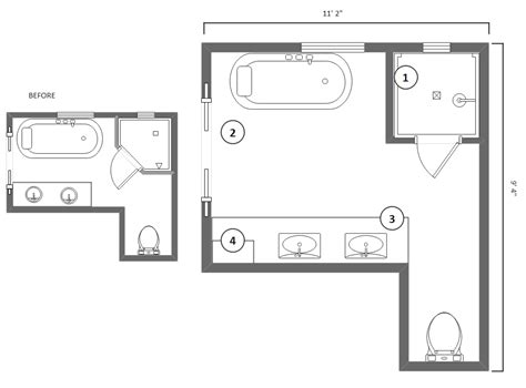 How To Draw Bathroom Layout