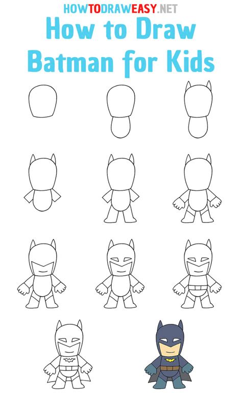 how to draw batman step by step realistic