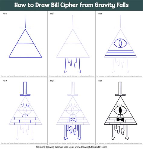 Learn How to Draw Bill Cipher from Gravity Falls (Gravity