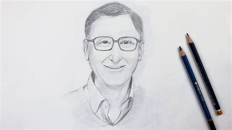 Bill Gates by Noli Novak Black and white drawing