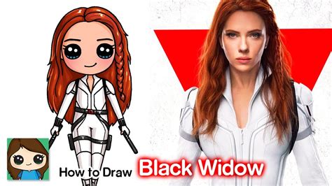 how to draw black widow