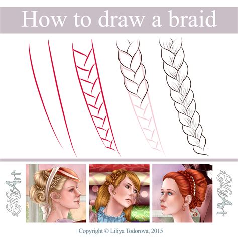 Braiding Tutorial Reference by ConceptCookie How to draw hair